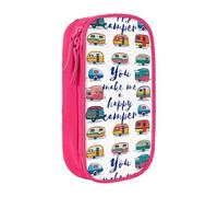 KWQDOZF You Make Me Happy Astuccio per rimorchio per camper Astuccio per matite di grande capacità Astuccio per penne Astuccio per trucchi per ragazze Ragazzi Adulti Scuola Ufficio e Viaggi