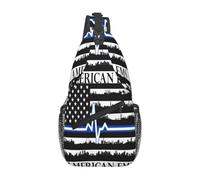 KWQDOZF Zaino a tracolla regolabile con bandiera americana della squadra di nuoto - Borsa a tracolla casual per viaggi, palestra e uso quotidiano