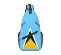 KWQDOZF Zaino a tracolla regolabile con bandiera di Santa Lucia - Borsa a tracolla casual per viaggi, palestra e uso quotidiano