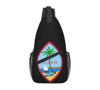 KWQDOZF Zaino a tracolla regolabile con mezza bandiera americana del Belize - Borsa a tracolla casual per viaggi, palestra e uso quotidiano