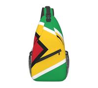 KWQDOZF Zaino a tracolla regolabile con mezza bandiera americana del Belize - Borsa a tracolla casual per viaggi, palestra e uso quotidiano