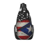 KWQDOZF Zaino a tracolla regolabile Puerto Rico Boricua - Borsa a tracolla casual per viaggi, palestra e uso quotidiano