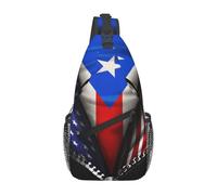 KWQDOZF Zaino a tracolla regolabile Puerto Rico Boricua - Borsa a tracolla casual per viaggi, palestra e uso quotidiano