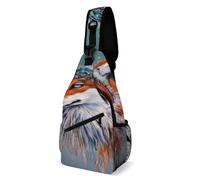 KWQDOZF Zaino da palestra per uomo e donna borsa da trekking per esterni, borsa a tracolla con motivo tribale di piume di, zaino da viaggio per escursioni - piccolo zaino portautensili