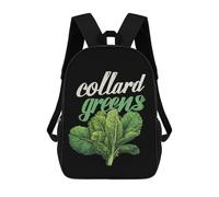 KWQDOZF Zaino da viaggio classico da 17 pollici con tracolla regolabile, per uomo e donna, con verdure, con ricette di cavolo riccio, condimenti e verdure.