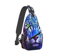 KWQDOZF Zaino da viaggio per uomo e donna, borsa da campeggio per esterni, zaino a tracolla colorato con motivo leopardo viola, per nuoto, corsa, ciclismo, campeggio, borsa traspirante