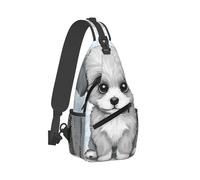 KWQDOZF Zaino da viaggio per uomo e donna, per attività all'aperto, con tracolla, a forma di simpatico cane Schnauzer, per viaggi, escursioni, piccolo zaino portautensili