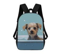 KWQDOZF Zaino divertente con cane nella vasca da bagno per uomo e donna, zaino per laptop resistente da 17 pollici, zaino leggero per viaggi e lavoro