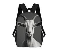 KWQDOZF Zaino in pelle di capra nera e bianca per uomo e donna, zaino per laptop resistente da 17 pollici, zaino leggero per viaggi e lavoro
