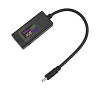 Kws-066c - Misuratore di corrente di tensione USB-C, tester per 120 W, per ricarica rapida, rilevamento protocollo Pd/.0/vooc 4-30 V 0-6.5a con schermo ombreggiato HD (nero)