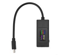Kws-066c - Tester USB C, misuratore di tensione e corrente, 195 W, rilevamento rapido del protocollo di ricarica per telefono cellulare e computer portatile, colore nero