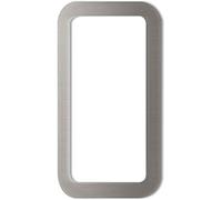 KWS 528135 Maniglia a Conchiglia Quadrata, per Porta, 120 x 65 mm, autoadesiva per Porte scorrevoli, Effetto Acciaio Inox, Silber