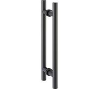 KWS 81427307252 - Maniglia per porta 8142, lunghezza 720 mm, in alluminio nero opaco
