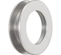 KWS Coppia di maniglie rotonde con foro per maniglia, porta scorrevole Ø 65 mm, porte in vetro 8-10 mm, alluminio anodizzato argento