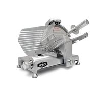 KWS Metal Collection MS-10DS - Affettatrice per carne commerciale, 320 W, 25,4 cm, base in alluminio anodizzato, con lama in acciaio inox + strumento di rimozione della lama, affettatrice per carne