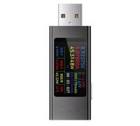 KWS-MX23 Tester USB, voltmetro DC amperometro digitale misuratore di potenza con 6,5 A ad alta corrente, tensione 4-30 V, potenza 360 W, schermo IPS da 1,06 pollici, supporto protocollo di ricarica