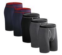 KWTF 5 Pezzi con Foro Intimo Maschile Boxer Lunghi Boxer per Uomo undrewear Mutandine da Uomo in Cotone Mutande da Uomo Boxer Famiglia