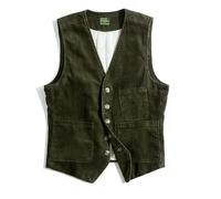 KWTF Abbigliamento da lavoro di moda Gilet da uomo vintage americano Giacca di velluto a coste Gilet da uomo britannico Cordoncini da caccia all'aperto Abbigliamento maschile