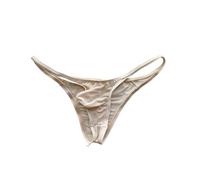 KWTF Intimo da Uomo Slip Maschili in Seta di Ghiaccio Ultrasottile Slip Bikini Homme in Tinta Unita Trasparente Sexy a Vita Bassa Senza Cuciture