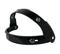 KWTN Motociclo Visiera a Bolla Ribaltabile a 3 Bottoni a Pressione for caschi Jet 3/4 (Trasparente)(Black Bracket)