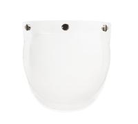 KWTN Motociclo Visiera a Bolla Ribaltabile a 3 Bottoni a Pressione for caschi Jet 3/4 (Trasparente)(Clear)