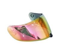 KWTN Motociclo Visiera trasparente for casco da moto integrale, parasole, fibbia a sgancio rapido compatibile con HJC C70 (oro)(Rose Red)