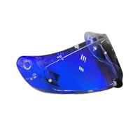 KWTN Motociclo Visiera trasparente for casco da moto integrale, parasole, fibbia a sgancio rapido compatibile con HJC C70 (oro)(Transparent Blue)