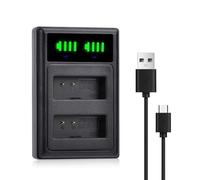KWTOUL LP-E10 USB Doppio Caricabatterie LC-E10C LC-E10 LC-E10E Compatibile con Canon EOS Rebel T7, T6, T5, T3, T100, EOS 4000D, 3000D, 2000D, 1500D, 1300D, 1200D, 1100D, Kiss X50, X70, X80, X90