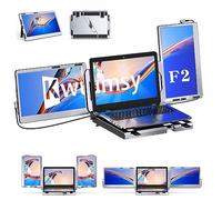 Kwumsy - Estensore triplo per monitor portatile, rotazione a 360°, F2, verticale, con supporto, in lega di alluminio, 14 pollici, IPS FHD 1080P per PS5, compatibile con MacBook Windows PC/notebook