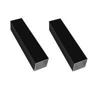 Kwweeoo Tubazione Quadrata in Alluminio Nero 2Pcs 25mm x 25mm x 760mm Lunga Spessore Della Parete 1 mm, 2 Pack Alluminio Tubo Quadrato Colore Nero