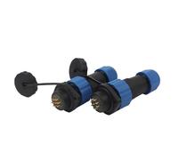 KWWEWEB 1PCS SP20 IP68 Connettore Impermeabile Flangia Diritta 2 Fori Pannello Maschio Femmina Presa Cavo di Saldatura Cavo Connettore Aviazione(SP20-5F)