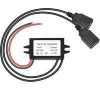 KWWEWEB Modulo convertitore Step-Down da DC 8-35V a DC 5V Alimentatore di Uscita USB da 12V/24V a 5V 3A 15W Caricabatterie