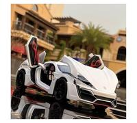KWZGHOLJ Veicoli a Motore in Scala 1:24 for Lykan Hypersport Modello di Auto Pressofusa in Lega Simulazione Veicolo A Retrocarica Collezione Souvenir(White)