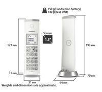 KX-TGK210JTW - Telefono cordless con segreteria telefonica, bianco