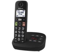 Panasonic KX-TGU130EXB Telefono Cordless Digitale con Segreteria Telefonica, Unità Base e 1 Ricevitore, Display LCD, Tasti Grandi, Fav Call, Compatibile con gli Apparecchi Acustici, Nero