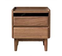 Kx9Lb8d Comodini Comodino moderno e minimalista in legno con pannello in vetro due cassetti