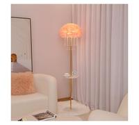 Kx9Lb8d Lampada da terra Lampada da terra con piume tavolo, lampada romantica altezza 63,78 pollici for soggiorno, camera letto, ufficio e altra illuminazione(Pink)