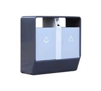 Kx9Lb8d Porta scopino per WC Cestino for rifiuti Doppio for Esterni, Aree Comuni, bidone for in Acciaio zincato Porta scopino per WC