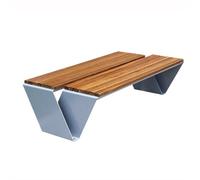 Kx9Lb8d Sedile da patio Light Brown Large Backless Outdoor Bench for Two Leisure Park Stainless Steel Posti a sedere all'aperto