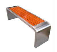 Kx9Lb8d Sedile da patio Sedia da parco in acciaio inossidabile, Panchine esterno, Cortile, Tempo libero comunitario Posti a sedere all'aperto(M)