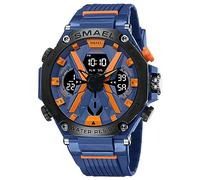 KXAITO Orologi da uomo Sport Outdoor Impermeabile Militare Orologio Data Multi Funzione Tattiche LED Face Alarm Cronometro per gli Uomini 8087, 8087 Blu, Large, Militare