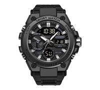 KXAITO Orologi da uomo Sport Outdoor Impermeabile Militare Orologio Data Multi Funzione Tattiche LED Allarme Cronometro, 27_ Nero, Large, classico