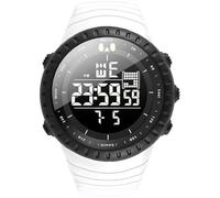 KXAITO Orologi da uomo Sport Outdoor Impermeabile Militare Orologio Data Multi Funzione Tattiche LED Face Alarm Cronometro per gli Uomini 6256, Quadrante nero con cinturino bianco, Large, Militare
