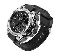 KXAITO Orologi da uomo Sport Outdoor Impermeabile Militare Orologio Data Multi Funzione Tattiche LED Allarme Cronometro, 26_Argento, Large, Militare