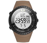KXAITO Orologi da uomo Sport Outdoor Impermeabile Militare Orologio Data Multi Funzione Tattiche LED Face Alarm Cronometro per gli Uomini 6256, Quadrante bianco con cinturino cachi, Large, Militare