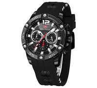 KXAITO Orologio sportivo analogico da uomo, orologio militare per esterni, a LED, cronometro, digitale, elettronico, grande, doppio schermo, impermeabile, tattico, da uomo, 0349 g nero, L, Cronografo