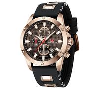 KXAITO Orologio sportivo analogico da uomo, orologio militare per esterni, a LED, cronometro, digitale, elettronico, grande, doppio schermo, impermeabile, tattico, da uomo, 0089g Coffee Gold, L