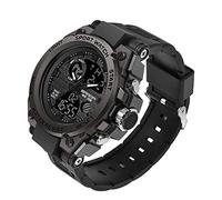KXAITO Orologio sportivo da uomo, analogico, militare, per esterni, LED, cronometro, digitale, elettronico, grande display, impermeabile, tattico, da polso, 26_nero, 739