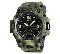 KXAITO Orologio sportivo da uomo impermeabile con visualizzazione della data, multi-funzione, LED, allarme, cronometro, 05_Arancione, L, Cinghia