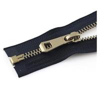 KXAOXGRC Cerniera Metallica a Doppio cursore con estremità Cerniera, Cerniere Aperte, Cerniere for Cucire, Cerniere Invisibili, Cerniere in Metallo, 5#(Navy,85cm)